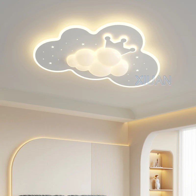 plafonnier nuage romantique pour chambre d'enfant ou bébé - vue 3 sur 7