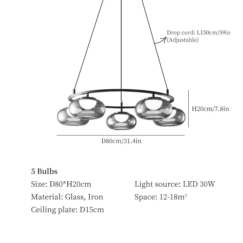 suspension en verre de luxe pour décoration moderne - vue 9 sur 9