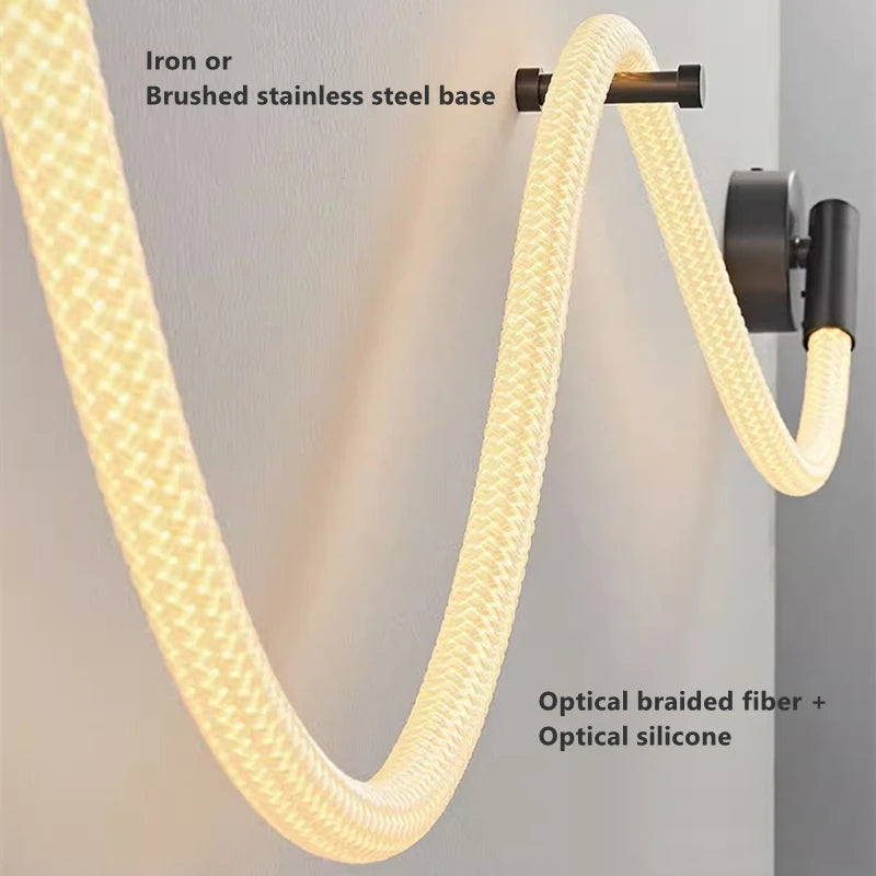lampe led en silicone minimaliste de luxe flexible artistique - vue 6 sur 10