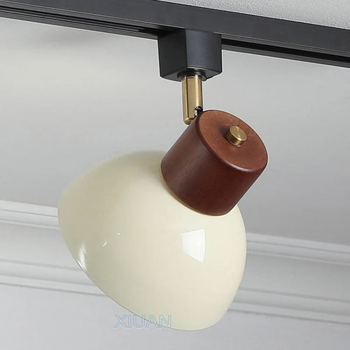 suspension wabi-sabi rétro en métal et bois pour boutique - vue 6 sur 17