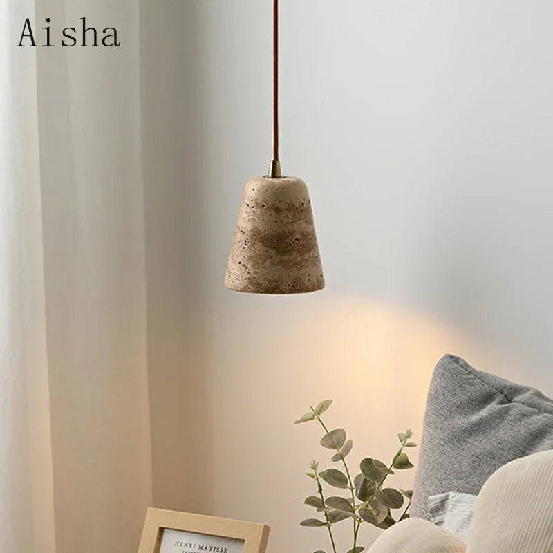suspension en pierre pour luminaires à led modernes - vue 3 sur 7