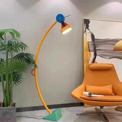 Novel Artistic Design LED Floor Lamp, Creative Color Building Blocks, Living Room Children's Room Station Light Angle Adjustable - vue 2 sur 9