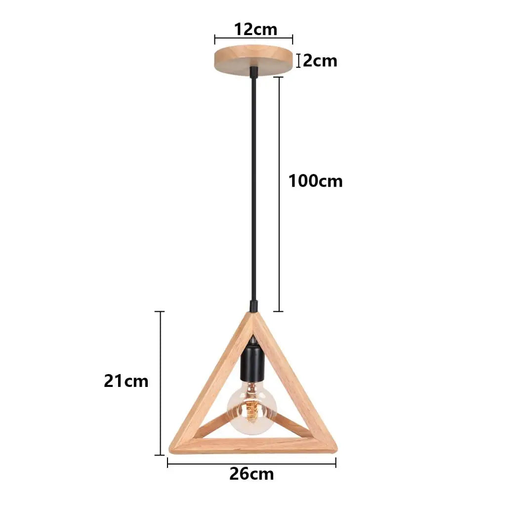 suspension vintage nordique en bois pour éclairage intérieur - vue 19 sur 20