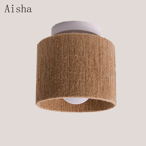 plafonnier en corde de chanvre style japonais rétro pour intérieur accueillant - vue 6 sur 8