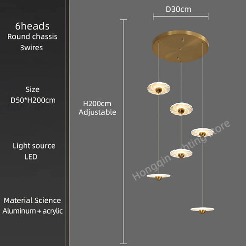 lustre moderne à led pour éclairage intérieur élégant - vue 12 sur 26