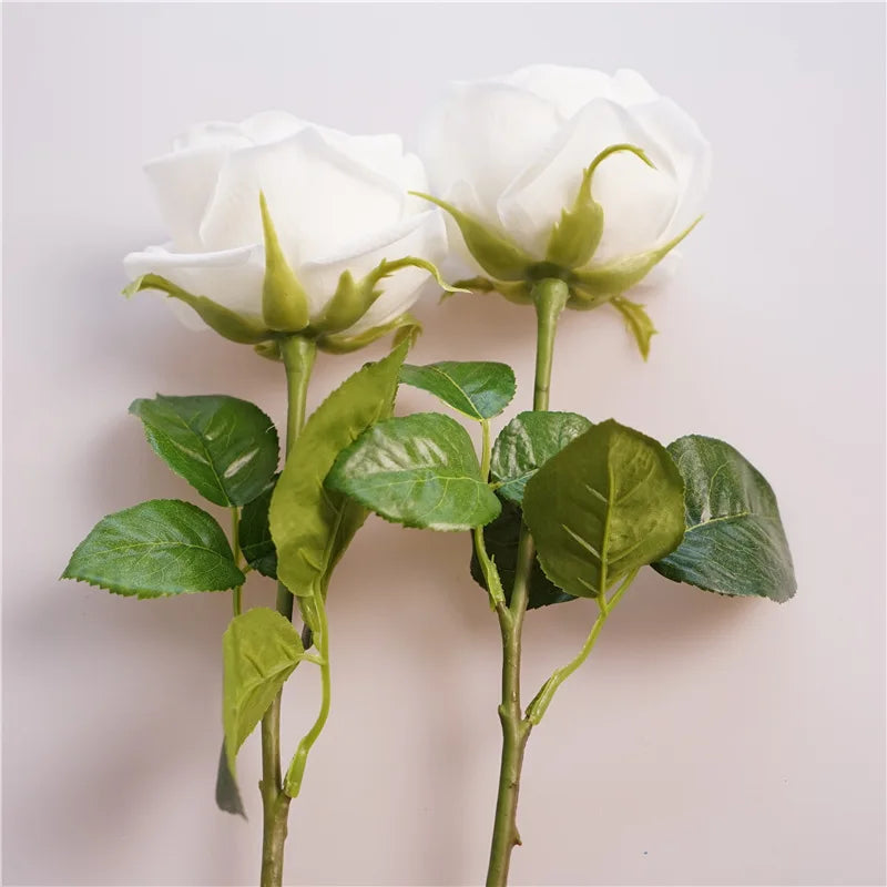 fleurs artificielles rose real touch pour décoration et cadeau - vue 7 sur 11