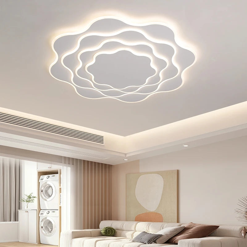 Plafonnier moderne en fer acrylique led dimmable éclairage intérieur - vue 4 sur 10