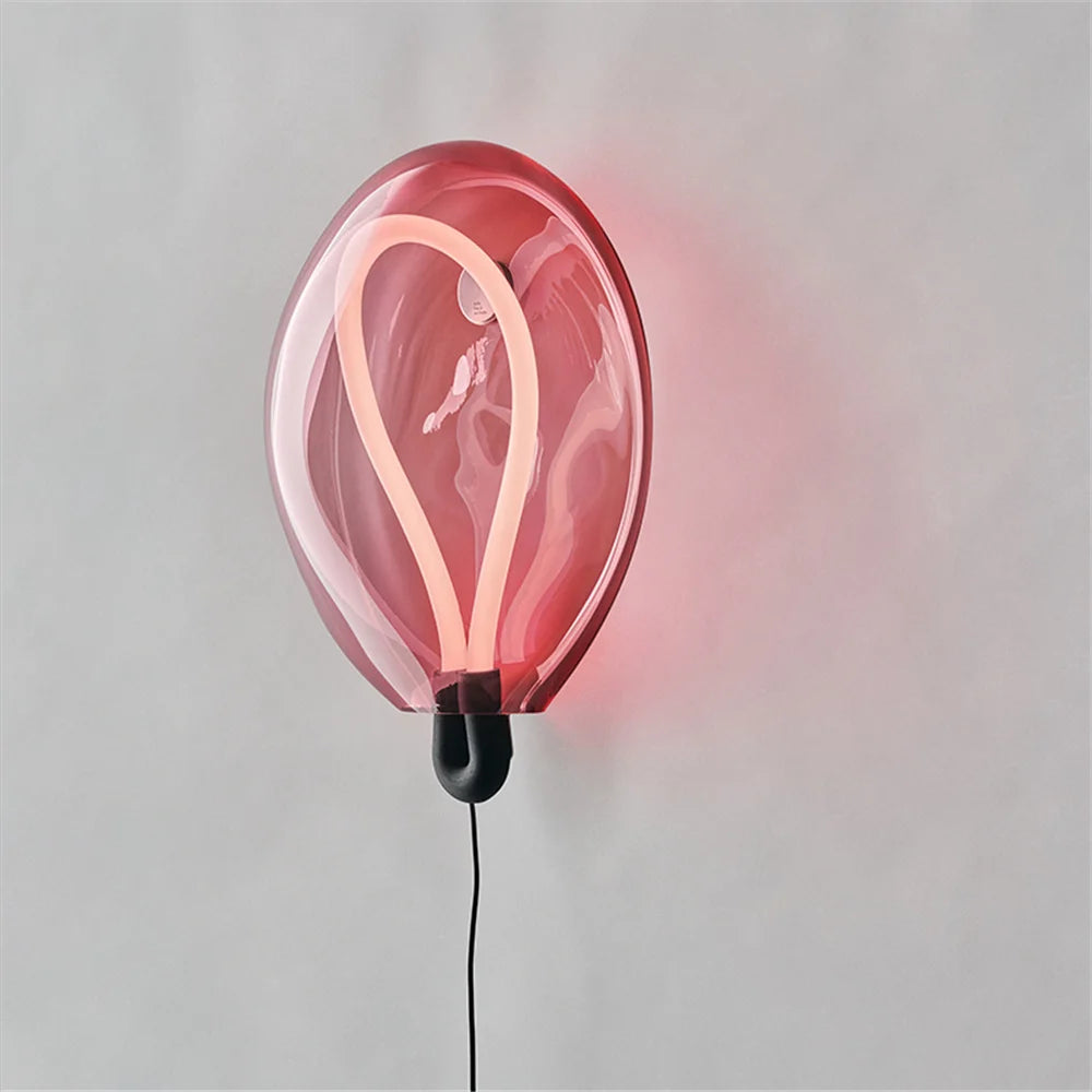 applique murale led en verre coloré design nordique décor intérieur tendance