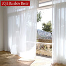 Voilage tulle transparent style moderne pour salon fenetre