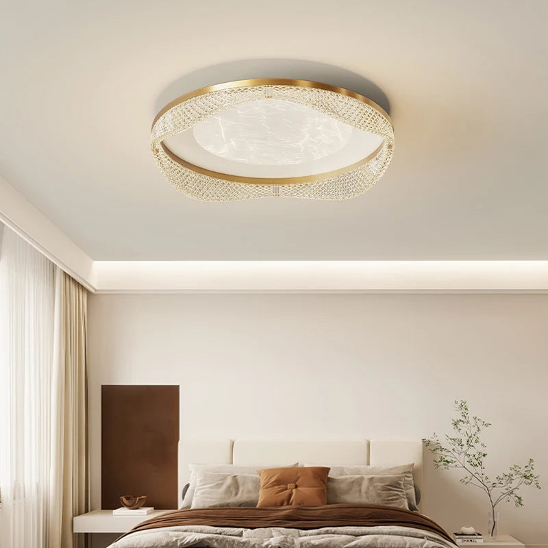 plafonnier moderne en laiton design créatif minimaliste pour intérieur