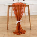 Chemin de table mousseline vert sauge bohème mariage