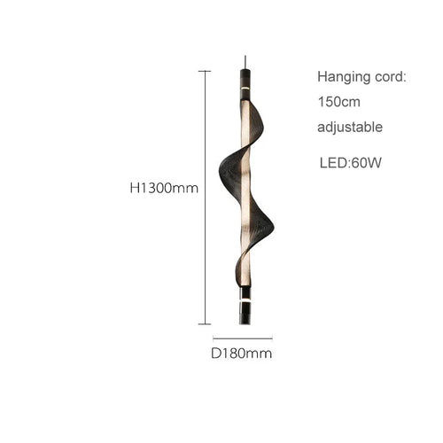lustre design led postmoderne en acrylique tendance 2024 éclairage suspendu - vue 11 sur 18
