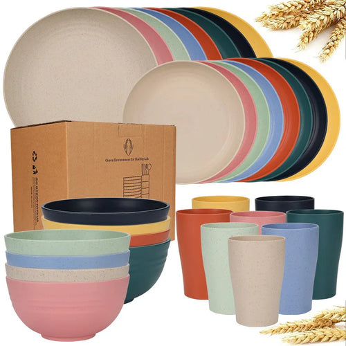service de table incassable paille de ble biodegradable