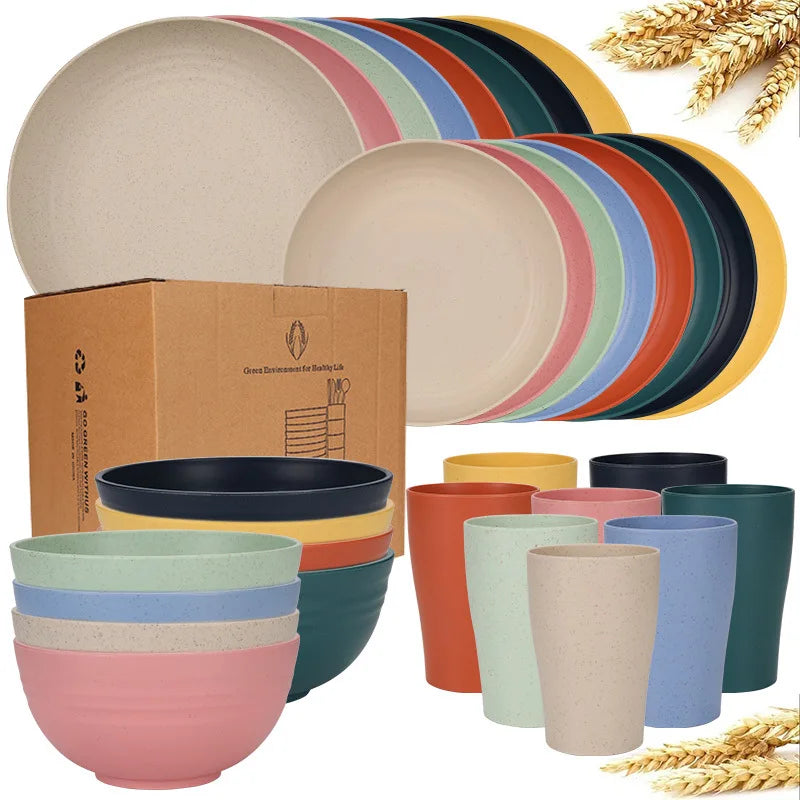 service de table incassable paille de ble biodegradable - vue 3 sur 7