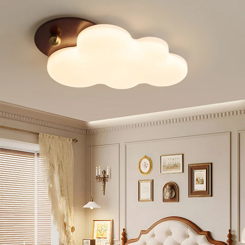 lampe nuage pour chambre enfant style médiéval protection des yeux - vue 4 sur 7