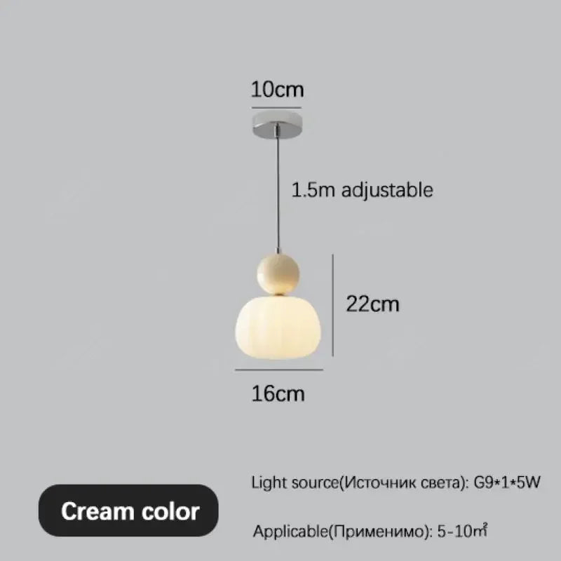 SANDYHA crème Style chevet suspension LED éclairage chambre salle à manger salon lustre décor à la maison luminaire lampe suspendue