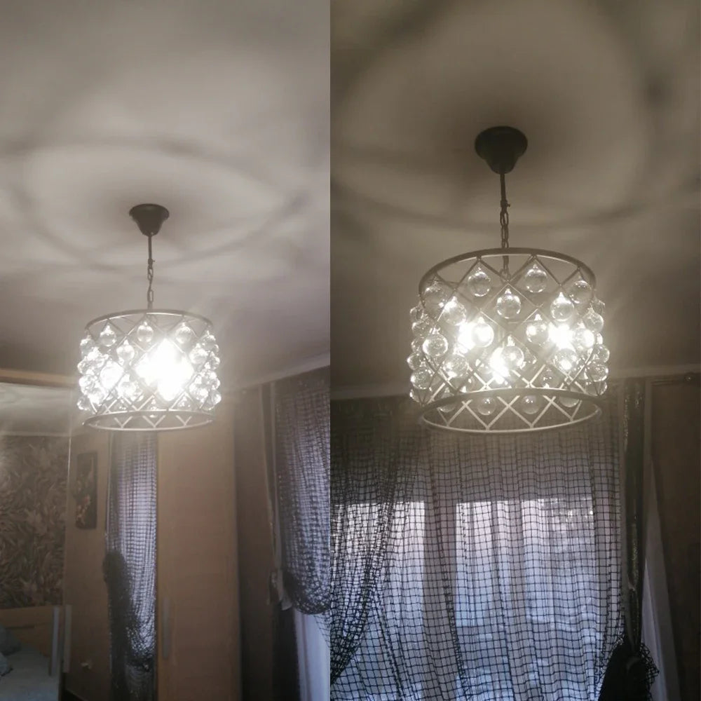 lustre moderne en cristal style empire vintage à led - vue 10 sur 10