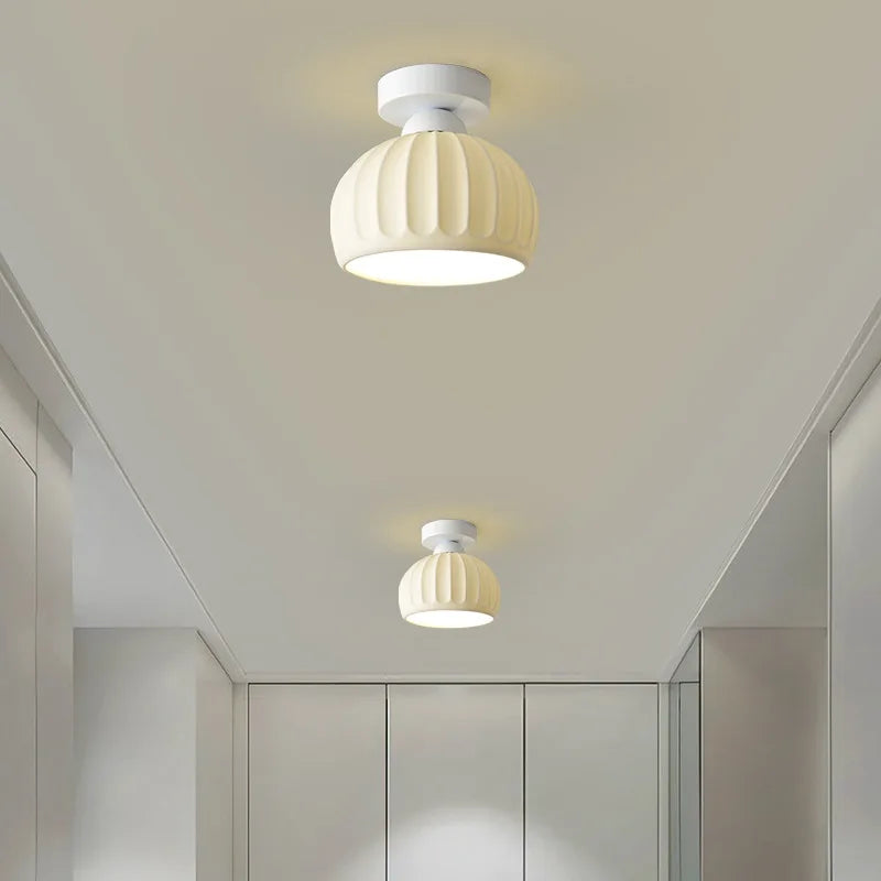 Céramique verre Led couloir plafonnier pour allée couloir vestiaire balcon nordique E27 acrylique lustre reste luminaires