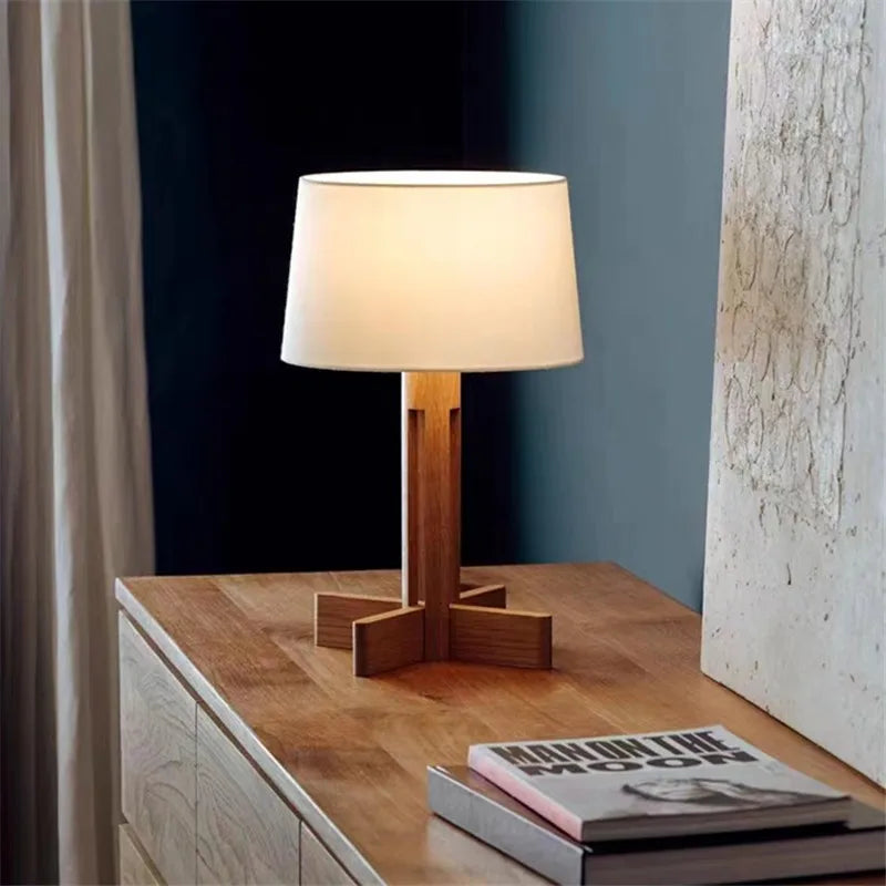 lampadaire rétro en bois pour décoration japonaise intérieur - vue 4 sur 9