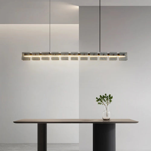 suspension moderne en acier inoxydable avec éclairage led élégant - vue 2 sur 9