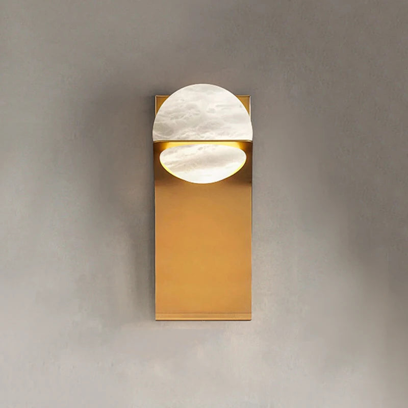 applique murale led en marbre naturel espagnol design moderne et luxueux - vue 2 sur 6
