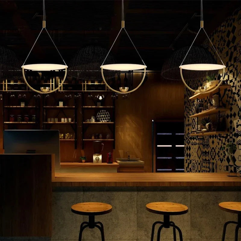 lustre led moderne pour décoration de maison et tables alimentaires - vue 6 sur 6