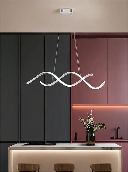 lustre de luxe moderne créatif design minimaliste épuré pour bar - vue 5 sur 10