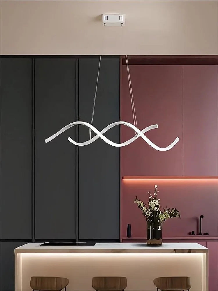 lustre de luxe moderne créatif design minimaliste épuré pour bar - vue 4 sur 10