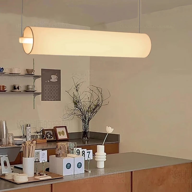 Lustre design led moderne en forme de cylindre - vue 6 sur 10