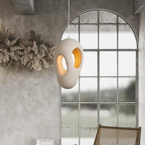 Lustre nordique Wabi Sabi poreux Simple Style lampes créatives