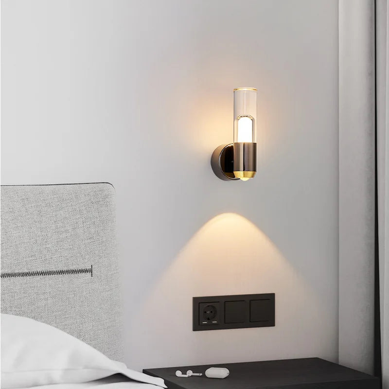 applique murale mini en acrylique transparent style 	 luminaire - vue 4 sur 6