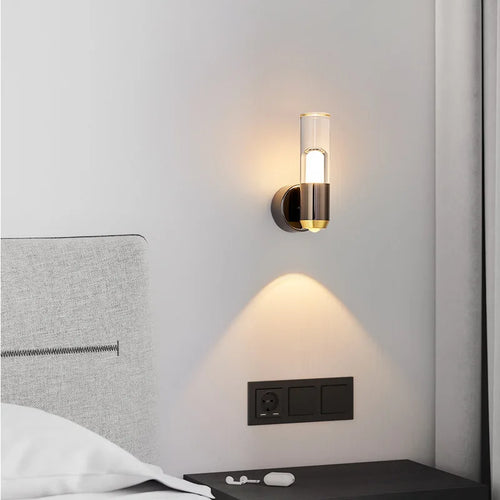 mini applique murale acrylique transparente 3000k 	 style luminaires - vue 5 sur 6