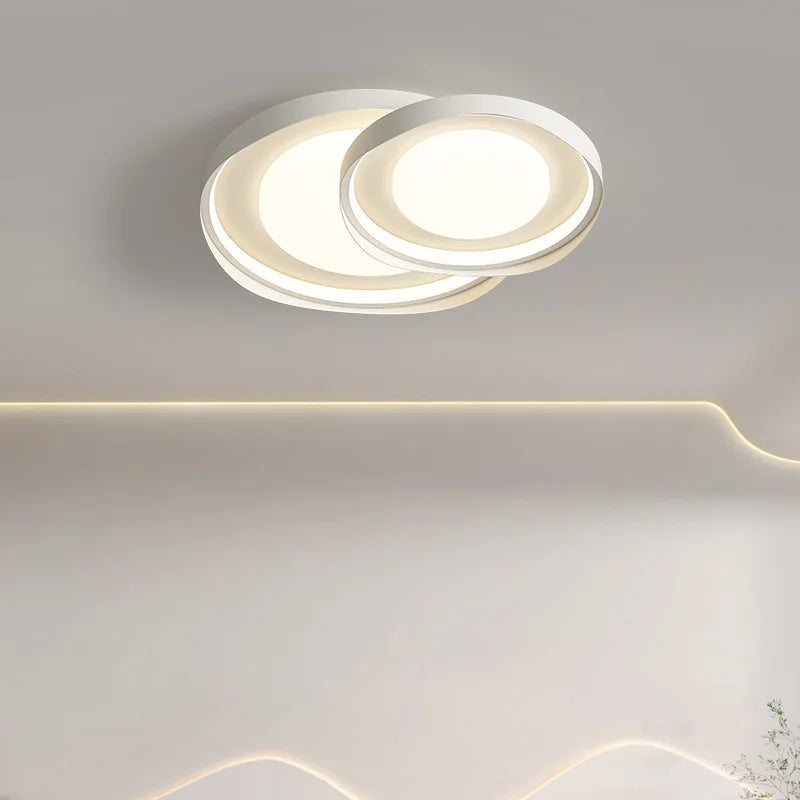 Plafonnier circulaire moderne en fer pour éclairage intérieur - vue 3 sur 11