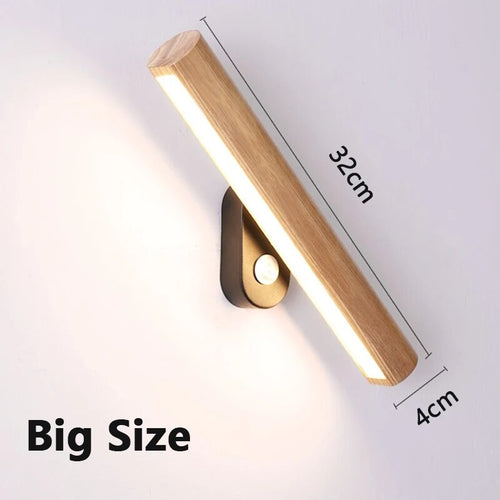 Applique murale LED Rotatives en bois arrondi - vue 8 sur 8