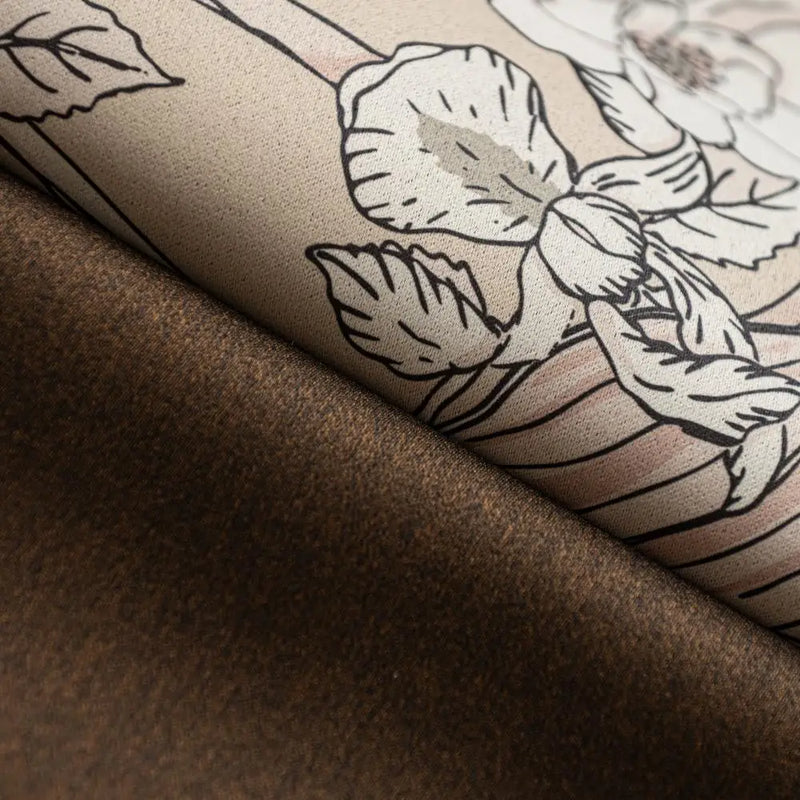 Rideau occultant motif floral style moderne pour salon