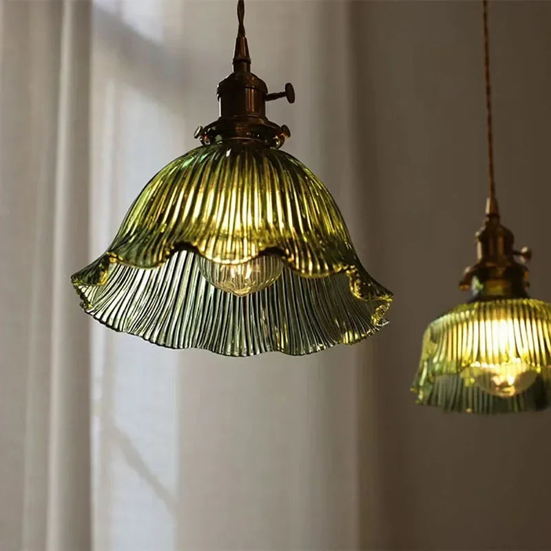 suspension led en verre nordique décoration intérieure moderne - vue 4 sur 8
