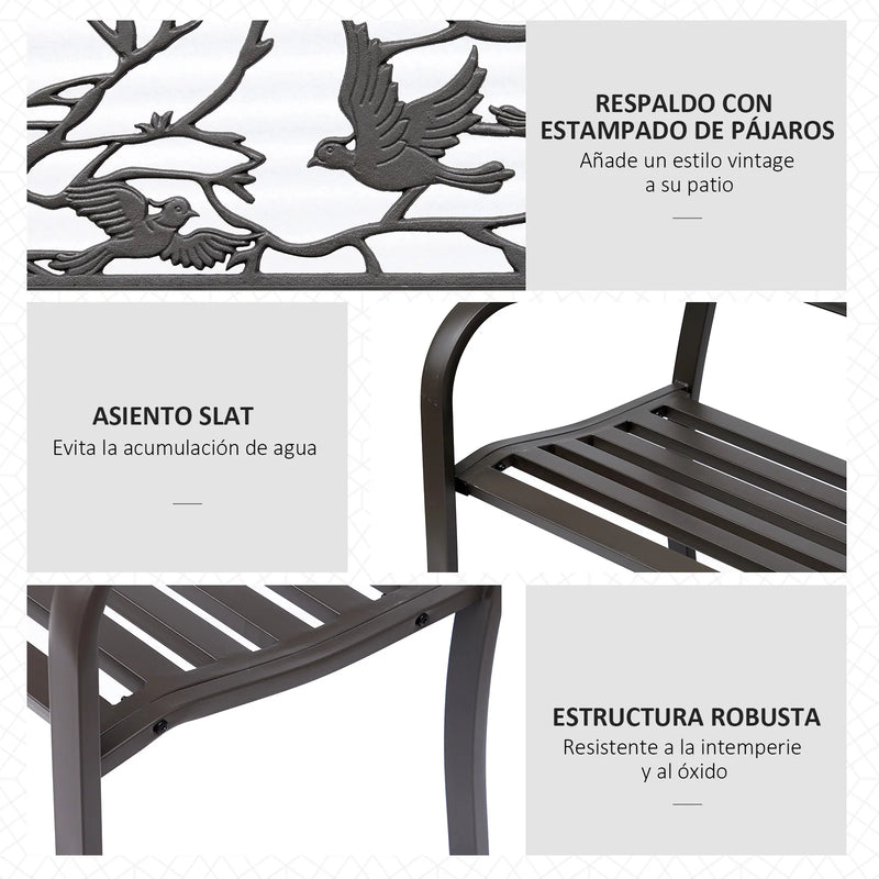 banc de jardin marron avec dossier animal design élégant et confortable
