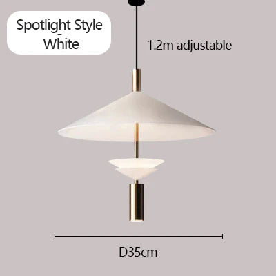 suspension design postmoderne minimaliste en forme de soucoupe volante