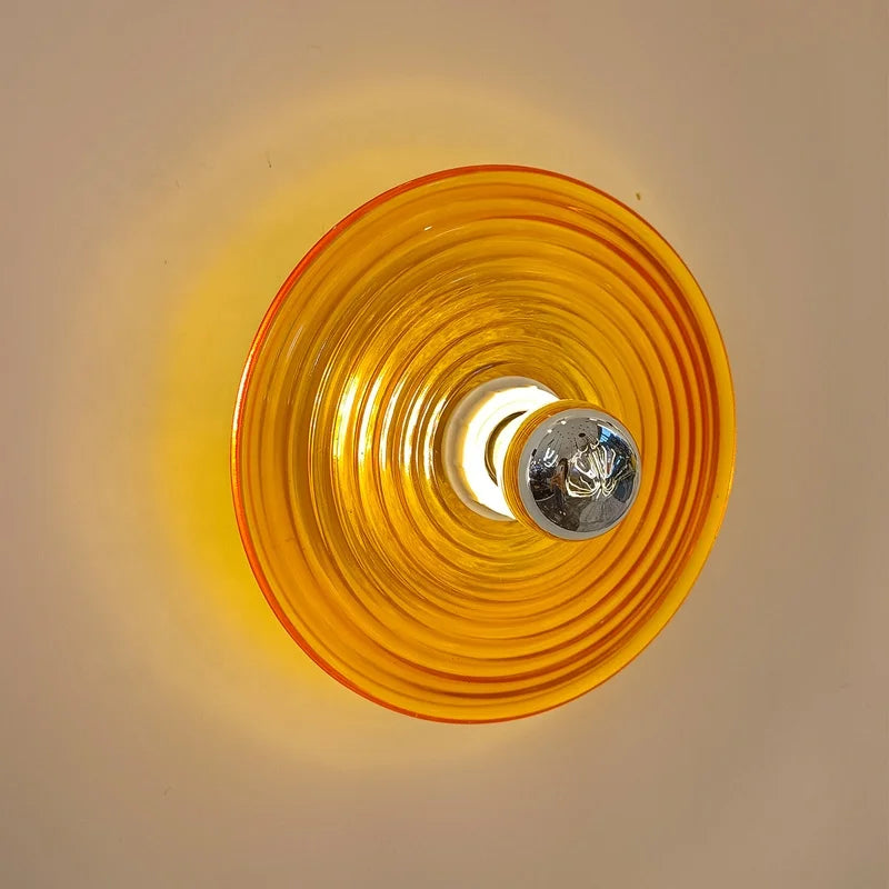 applique murale led en verre ondulé nordique pour décoration d'ambiance - vue 4 sur 8