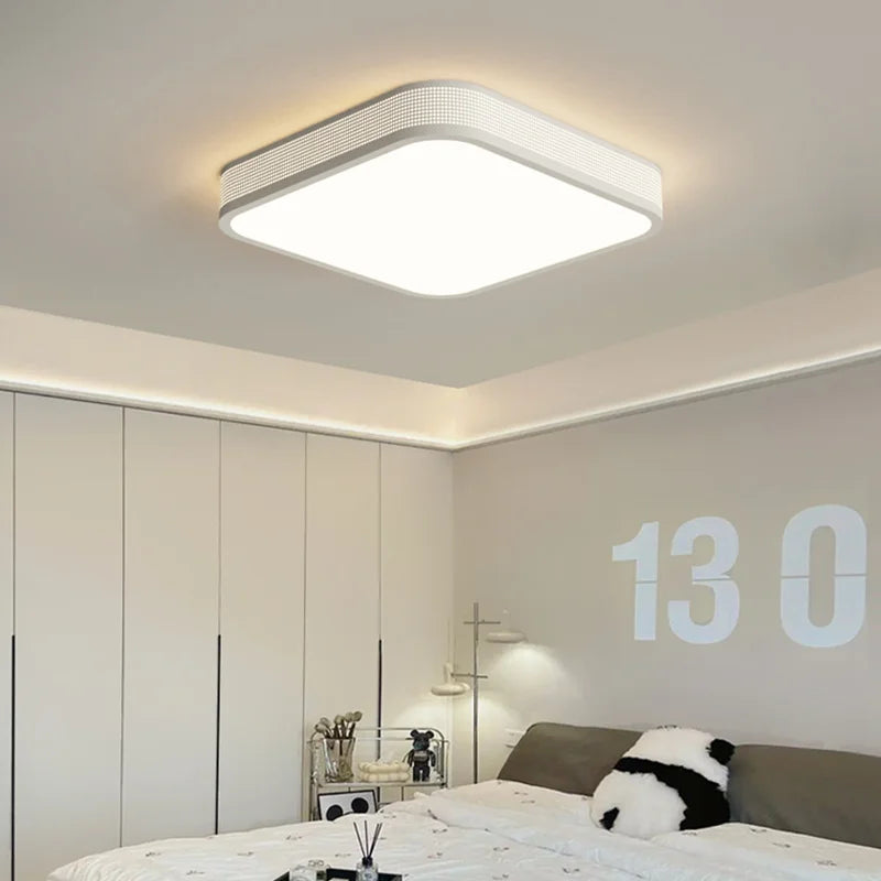 qiyimei led plafonnier style cercle carré pour décoration maison - vue 3 sur 22