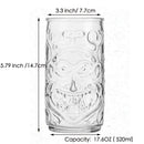 Mug tiki en verre transparent style bar cocktail