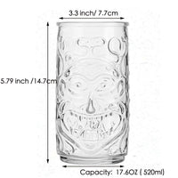 Mug tiki en verre transparent style bar cocktail