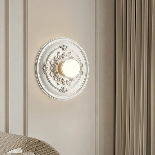 applique murale ronde rétro haut de gamme en verre - vue 4 sur 8