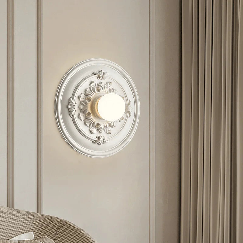 applique murale ronde rétro haut de gamme en verre
