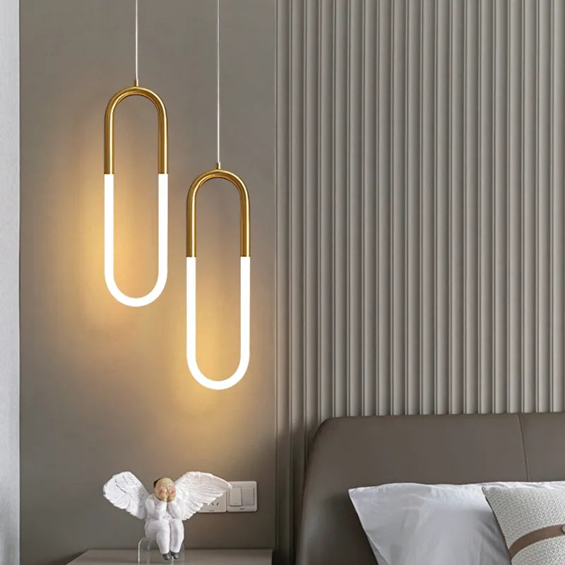 Suspension Anneau suspendu en or LED