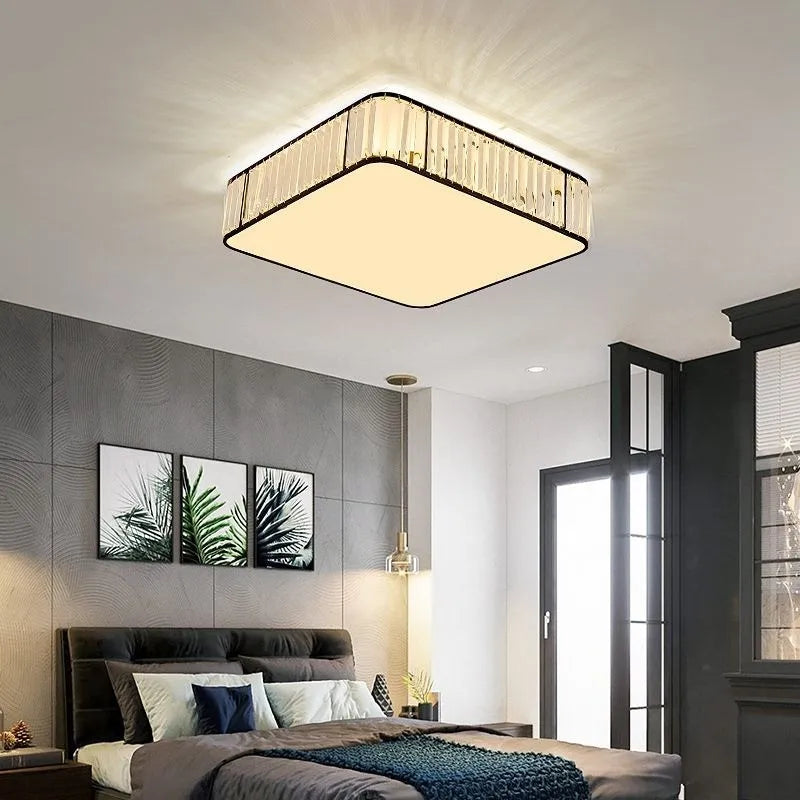 plafonnier moderne en cristal style européen lampes créatives à led - vue 3 sur 12