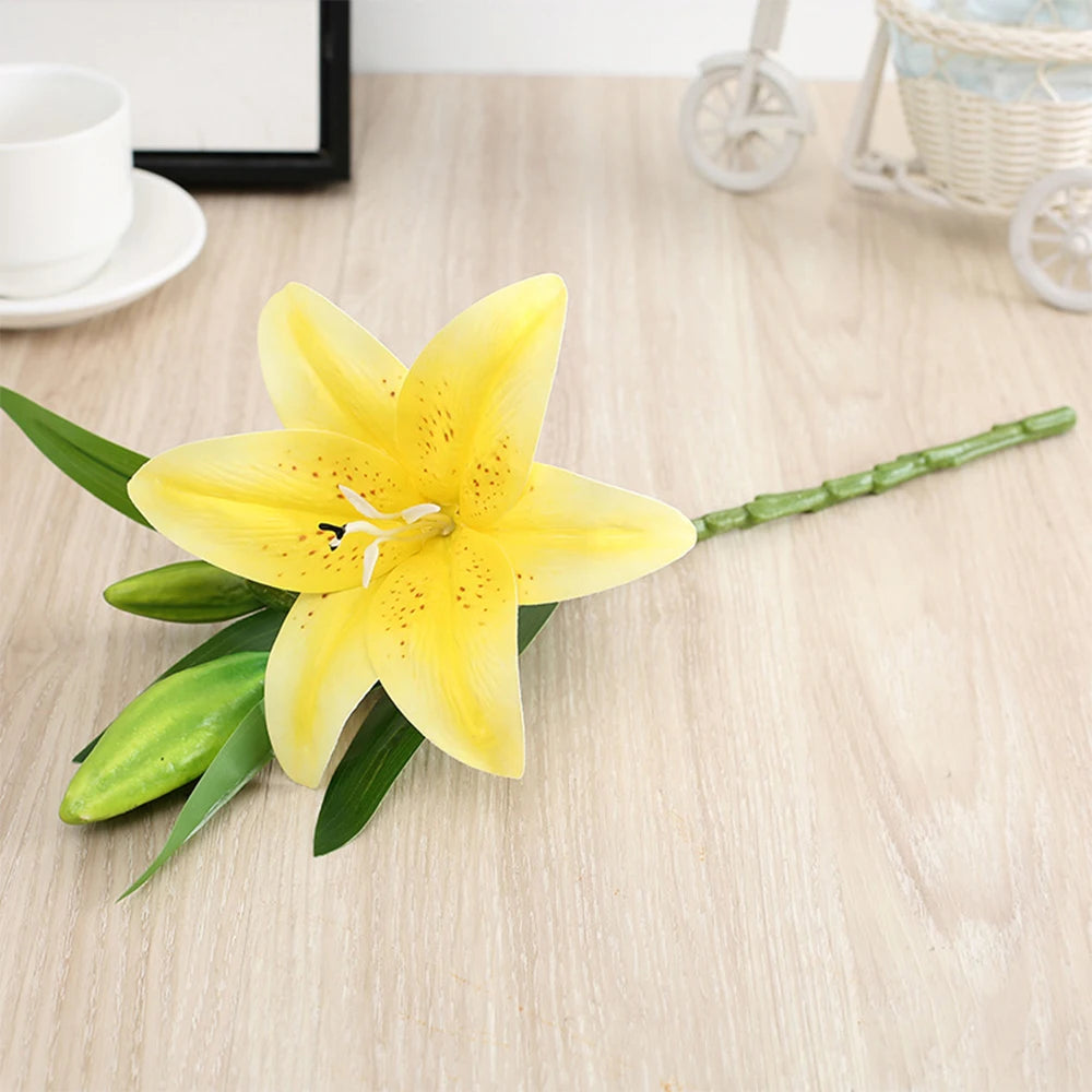 fleurs artificielles de lys pour décoration de jardin et mariage - vue 6 sur 13