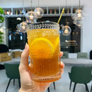gobelet verre retro relief tournesol style nordique