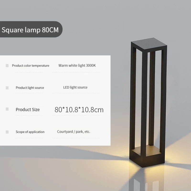lampe de jardin moderne étanche en aluminium pour extérieur - vue 9 sur 21