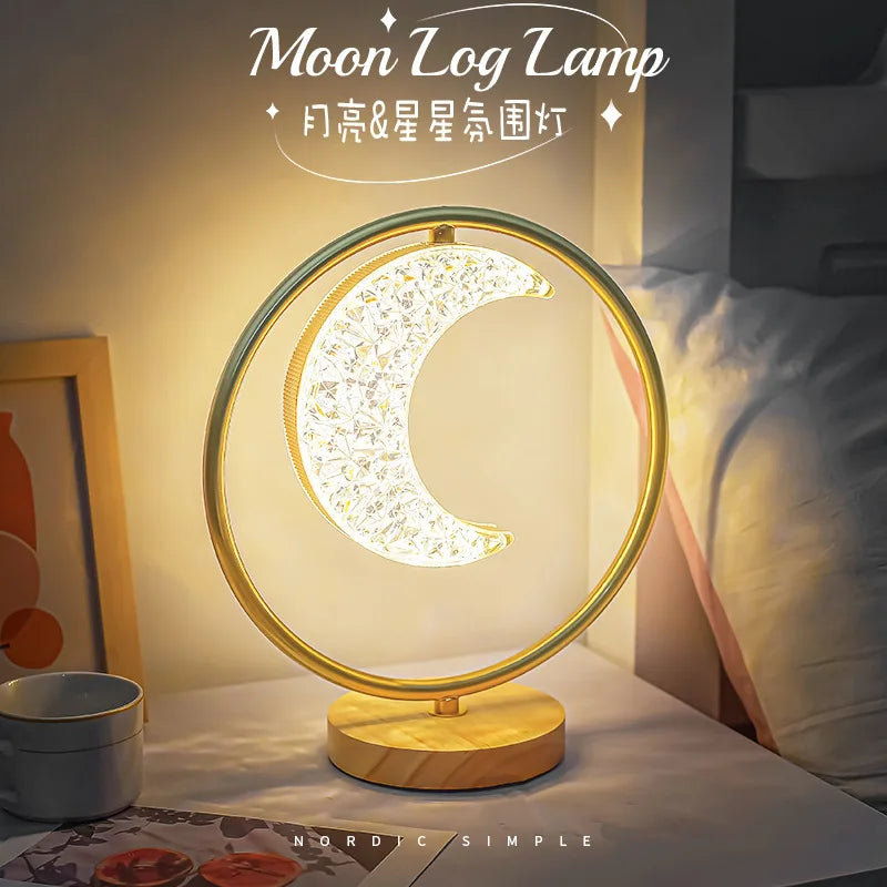 Lampe de chambre à coucher de luxe nordique en cristal acrylique - vue 3 sur 6